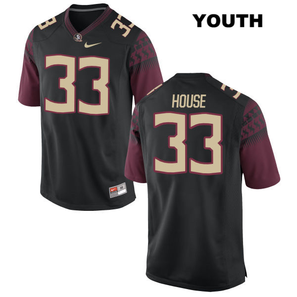 Youth NCAA Nike Florida State Seminoles #33 Kameron House College Black Stitched Authentic Football Jersey OCG8569MC